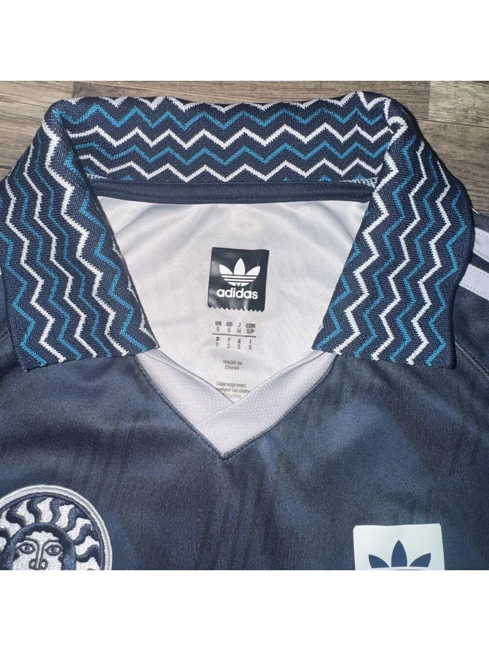 Adidas Skateboarding Bootleague Soccer Jersey Shirt Mens Small Polo Sun